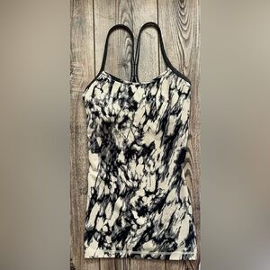 Lululemon Power Y Tank Luon Great Granite Black Mojave Tan Size 4